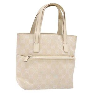 GUCCI GG Canvas Hand Bag Beige 002 1079 Auth